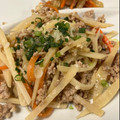 momoppo's cooksnap of when they made 豚挽肉と千切りじゃがいもの甘辛炒め＊.