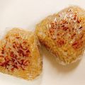あんまかろん☆'s cooksnap of when they made 簡単！絶品！焼きおにぎりチーズおかか♫.
