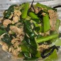 morikame's cooksnap of when they made ☆小松菜とツナのにんにく醤油炒め☆.