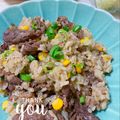 オウジリリノエ's cooksnap of when they made 男飯！フライパン一つでペッパーランチ風.