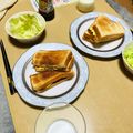 あやか1120's cooksnap of when they made とろ～り♡チーズと玉子のホットサンド.