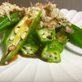 にゃつめ〜's cooksnap of when they made 糸引きオクラのとろろ昆布かけ.