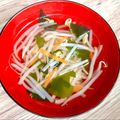 悠LOVE航's cooksnap of when they made もやし・にんじん・わかめのコンソメスープ.