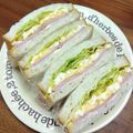 YCHキッチン's cooksnap of when they made ハム＆卵＆レタスサンドイッチ.
