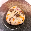 悠LOVE航's cooksnap of when they made さつまいもの塩バターおにぎり.