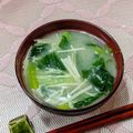 アイリッシュショコラ's cooksnap of when they made えのき茸と小松菜の味噌汁.