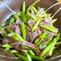 柴犬のお顔☆'s cooksnap of when they made 簡単♪　茹でずに炒めるアスパラベーコン.