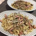 かなぽん☆☆'s cooksnap of when they made アヒージョ残りオイルできのこパスタ.