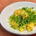 島子☆'s cooksnap of when they made 豆苗と玉子のピリ辛★塩にんにく炒め.