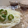 horseland's cooksnap of when they made そうめん、冷や麦にキュウリのお花.