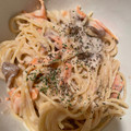 クックHK7TLN☆'s cooksnap of when they made 鮭ときのこのクリームパスタ.