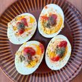 しましまもっぷ's cooksnap of when they made お弁当や朝食に♪ゆで卵のマヨケチャ焼き.