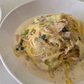みきてぃー♪'s cooksnap of when they made ツナとほうれん草のワンパンクリームパスタ.