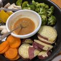 naccccchan's cooksnap of when they made たっぷり蒸し野菜♪ホットみそドレ添え.