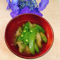 へい♡ゆー♡'s cooksnap of when they made ☆スナップエンドウ☆＋で春のお味噌汁.