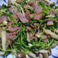 れいか☆☆☆'s cooksnap of when they made ベーコンと豆苗としめじの簡単炒め♪.