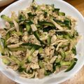 ママメイン！時々子供's cooksnap of when they made あと一品！きゅうりと胸肉の中華サラダ♪.