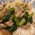 ミルクボール's cooksnap of when they made ✿とろとろ♡かぶの挽肉あんかけ丼✿.