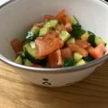 もぴこるどん's cooksnap of when they made きゅうりとトマトのオリーブオイル和え.