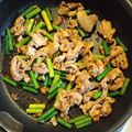 ミロ9607's cooksnap of when they made 豚バラとにんにくの芽の炒め物.