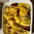 ame-ikuru's cooksnap of when they made 冷凍ポテトとナゲットのマヨチーズ焼き.