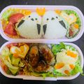 らぱ仔's cooksnap of when they made 仲良し首まげシマエナガ弁当☆キャラ弁.