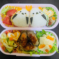 らぱ仔's cooksnap of when they made 仲良し首まげシマエナガ弁当☆キャラ弁.