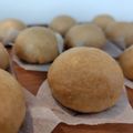 まめたん's cooksnap of when they made 混ぜて蒸すだけ♪利休饅頭/黒糖饅頭.