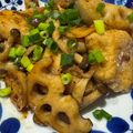 TeaChan214's cooksnap of when they made 鶏むね肉とれんこんのバター醤油照り焼き.