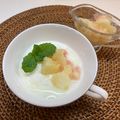 horseland's cooksnap of when they made 桃ヨーグルト♪レモンの酸味が美味！.