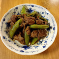 クックズボラ飯☆'s cooksnap of when they made スナップエンドウと牛肉の焼き肉のタレ炒め.