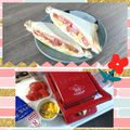 あず7225's cooksnap of when they made 卵とトマトとチーズのホットサンド.