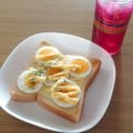 ﾋﾟﾛﾐ♡'s cooksnap of when they made 朝食に(*^^*)ゆで卵チーズトースト♪.