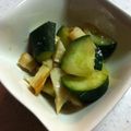 yunatanママ's cooksnap of when they made 胡瓜と竹輪の生姜ニンニク醤油和え.