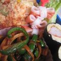kaopomme♪'s cooksnap of when they made お弁当に♪かにかま ピックの りぼん♪.