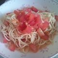 YUMIKOMUGI's cooksnap of when they made 簡単！トマトの冷製パスタ.