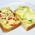 シュウちゃんのママ's cooksnap of when they made チーズと福神漬けのカレー風味のトースト.