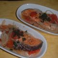 Jock's cooksnap of when they made 塩鮭と野菜の白ワイン蒸し.