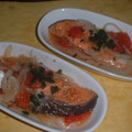 Jock's cooksnap of when they made 塩鮭と野菜の白ワイン蒸し.