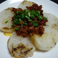 月見男子's cooksnap of when they made 大根ステーキ♡ごはんがｽｽﾑ肉そぼろ♡.