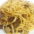 はとむぐ's cooksnap of when they made おいしい♥チキンハンバーグのナポリタン.
