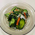 あっこ姉's cooksnap of when they made 白だしで！きゅうりとワカメの定番酢の物.