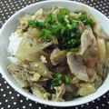 3姉妹ちゃんママ's cooksnap of when they made 豚玉丼進化系？.