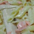 ティキBAR's cooksnap of when they made 鮭とエリンギのクリームペンネ.
