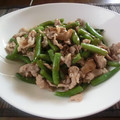niのmaの　's cooksnap of when they made ☆いんげんと豚肉の炒め物☆.