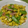 fromMay's cooksnap of when they made スナップえんどうとコーンのにんにくマヨ炒.