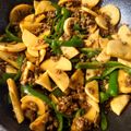ラフロイグ31年's cooksnap of when they made ピーマンとたけのこのピリ辛ひき肉味噌炒め.