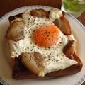 ハイニー's cooksnap of when they made ラピュタの目玉焼きトースト.