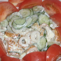 toshiebaba's cooksnap of when they made ちくわと長ねぎのサラダ.