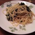 umizarusuki's cooksnap of when they made ワカメとしらすの和風パスタ.